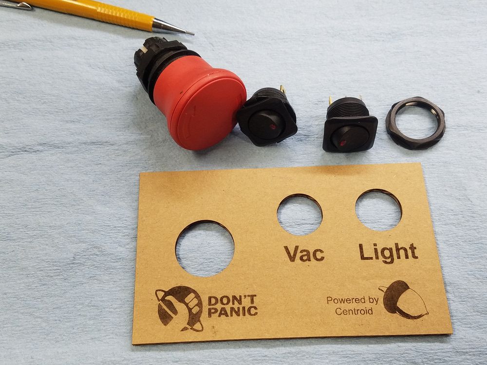 Test cut control panel